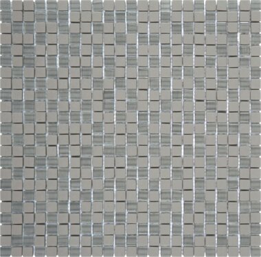 Glass Tile Mini Square Mosaic 5/16" x 5/16" - Light Grey