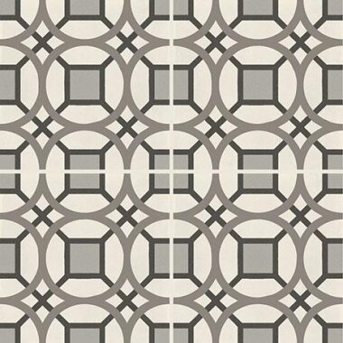 D_segni Tile Kaleido Deco 8" x 8" - M0UH Chalk, Mud, Midnight, Smoke and Sand Blend