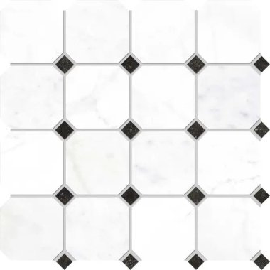 Concert Octagono Mosaic Tile 12" x 12" - White