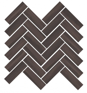 Mood Wood Herringbone Mosaic Tile 12" x 15" - Brown