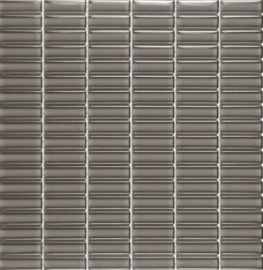 Cristallo Stacked Mosaic Tile 0.6" x 1.9" - Grey