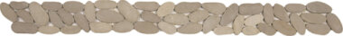 Pebble XL Sliced Matte Interlocking Border 4" x 12" - Beige