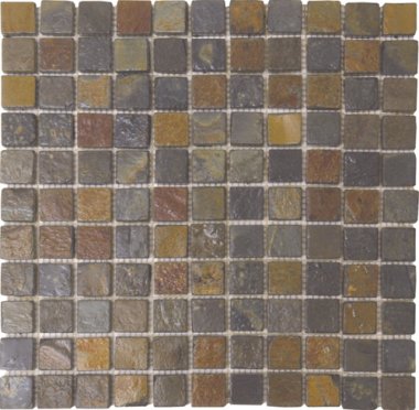 Slate Tile Mosaic 1" x 1" - Rust