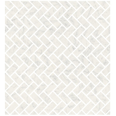 Marmorea Lisca Mosaic Tile 12" x 12.5" - Bianco Gioia