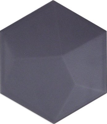 Hexagono Tile Piramidal Matte 6" x 6" - Grafito