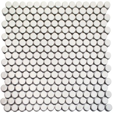 Simple 2.0 Penny Rounds Tile 11.49" x 12.32" - Solid White