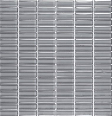 Cristallo Stacked Mosaic Tile 0.6" x 1.9" - Charcoal Grey