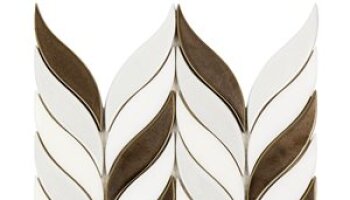 Water Jet Floret Chevron Tile 12