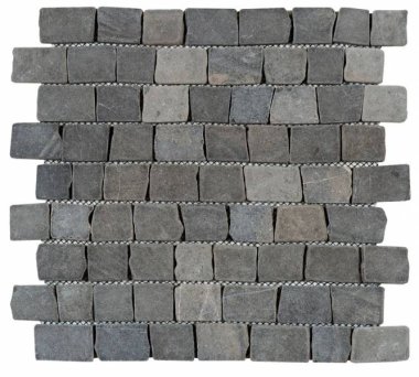 Marble Stone Tile Cubic Brick Marble Interlocking 11.6" x 12" - Dark Grey