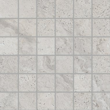 Provenza Unique Travertine 2" x 2" Mosaic Tile 11.8" x 11.8" - Silver Minimal