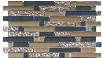 Glass Tile Chrome Strip Mosaic 12