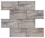 Ceramic Linear Relief 2.8"x6" Mosaic Tile - Silver Industrial