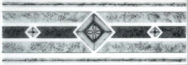 New Albion Wall Listello Marble Look Tile 3" x 8" - Grey