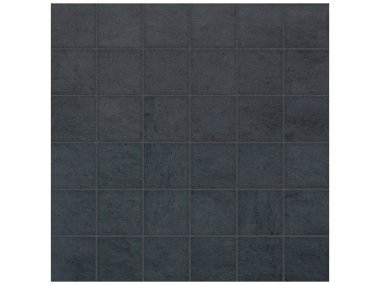 Cinq 2" x 2" Mosaic Tile 12" x 12" - Black
