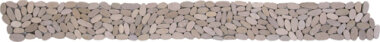 Pebble Sliced Matte Interlocking Border 4" x 12" - Beige