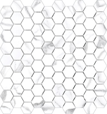 Mayfair Tile HD Hexagon Mosaic 1.25" x 1.25" - Statuario