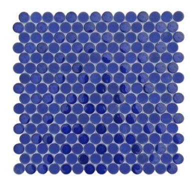 Crystal Circle Tile 11.5" x 12" - Cobalt Blue