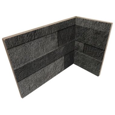 Moralis Inside Corner Wall Tile 8" x 6" - 3D Dark
