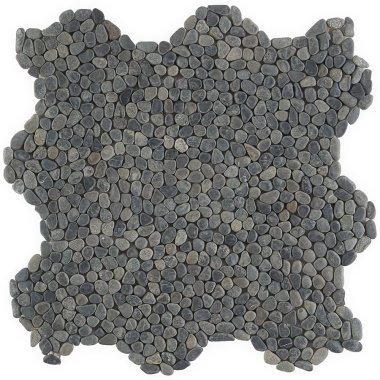 Pebblestone Micro Tile 11.81" x 11.81" - Black Lava