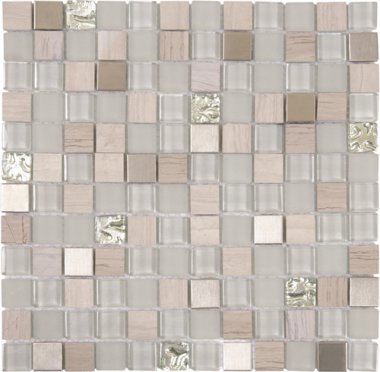 Marble Stone Tile Mosaic 7/8" x 7/8" - Mix Grey