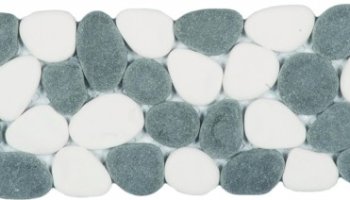 Reconstituted Pebble Interlocking Mosaic Tile Border - 4