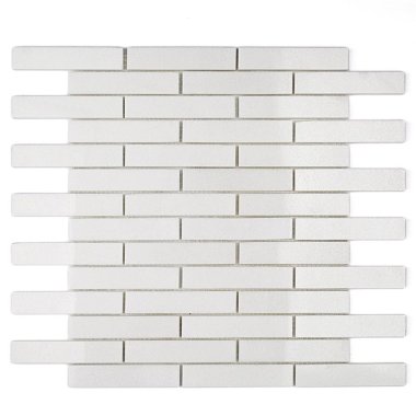 White Thassos Piano Brick Tile 12" x 12" - White Thassos