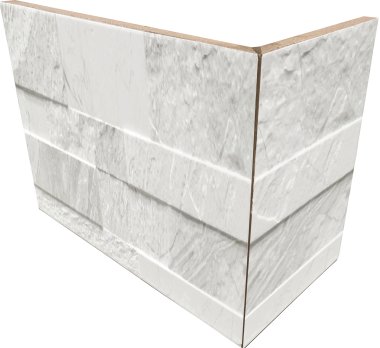 Gioia 3D Wall Outer Corner Tile 8.25" x 4.5" - Bianco