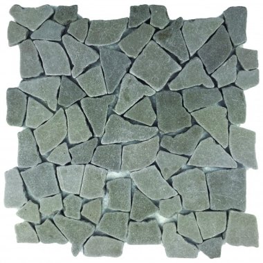 Reconstituted Stone Tile Mosaic Interlocking 12" x 12" - Paladiana Grey