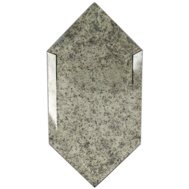 Elongated Beveled Hexagon Tile 7" x 4" - Antique Mirror