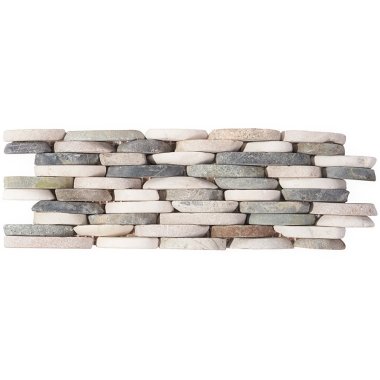 Pebblestone Stacked Sliced Tile 4" x 10.75" - Raja Ampat
