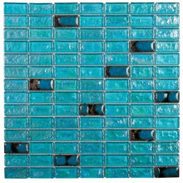 Bati Orient Tile Glass Tile Mosaic Brick .75" x 1.75" Turquoise