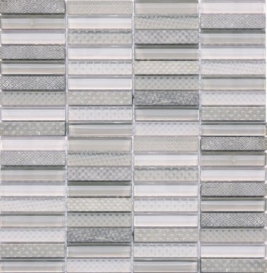 Artistic Purity 2 Mosaic Tile - 11.8" x 11.8" - Gray