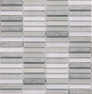 Artistic Purity 2 Mosaic Tile - 11.8" x 11.8" - Gray