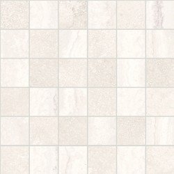 Via Appia Cross Cut Mosaic Tile 2"x2" 12" x 12" - White