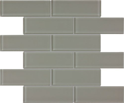 Anatolia Tile - Bliss Element Glass Tile Brick Mosaic 2" x 6" - Smoke