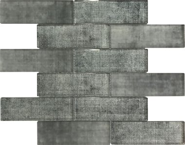 Sierra Brick 11.8" x 11.8" - Graphite Linen
