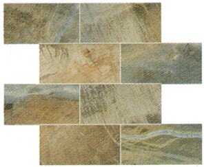 Fossil Tile Mosaic 3" x 6" - Blue