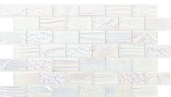 Aqueous Iridescent Brick Tile 12.12