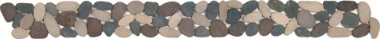 Pebble XL Sliced Matte Interlocking Border 4" x 12" - Mix Color