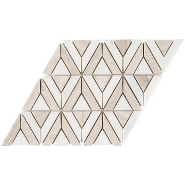 Avant Garde Triangle Tile 6.81" x 7.83" - Asian Statuary/Wooden Beige