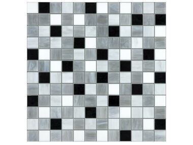 Baroque 1" x 1" Mosaic Tile 12" x 12" - Arabescato