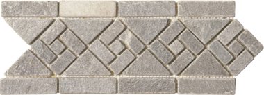 Quartzite Stone Tile Arrow Shaped Border 4 3/4" x 12" - Green