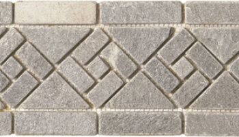 Quartzite Stone Tile Arrow Shaped Border 4 3/4