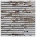 Wood Mosaics Ceramic Tile 12" x 12" - Mix Grey