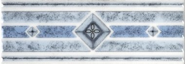 New Albion Wall Listello Tile 3" x 8" - Blue