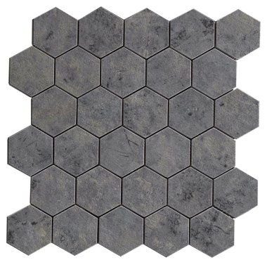 Artile Hexagon Mosaic Tile 11.02" x 11.41" - Ocean Blue