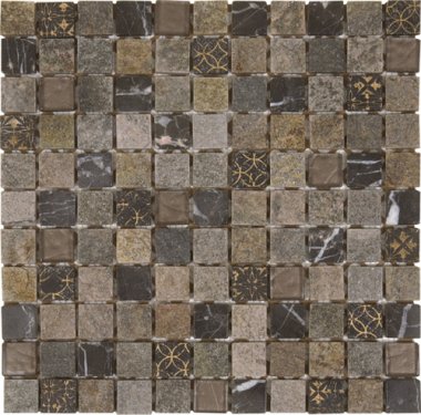 Marble Stone Tile Mosaic 1" x 1" - Mix Beige