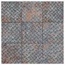 Ceramic Relief Pattern 4"x4" Mosaic Tile - Rust Industrial