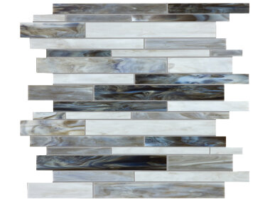 Baroque Random Strip Mosaic Tile - Alabastro