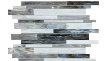 Baroque Random Strip Mosaic Tile - Alabastro